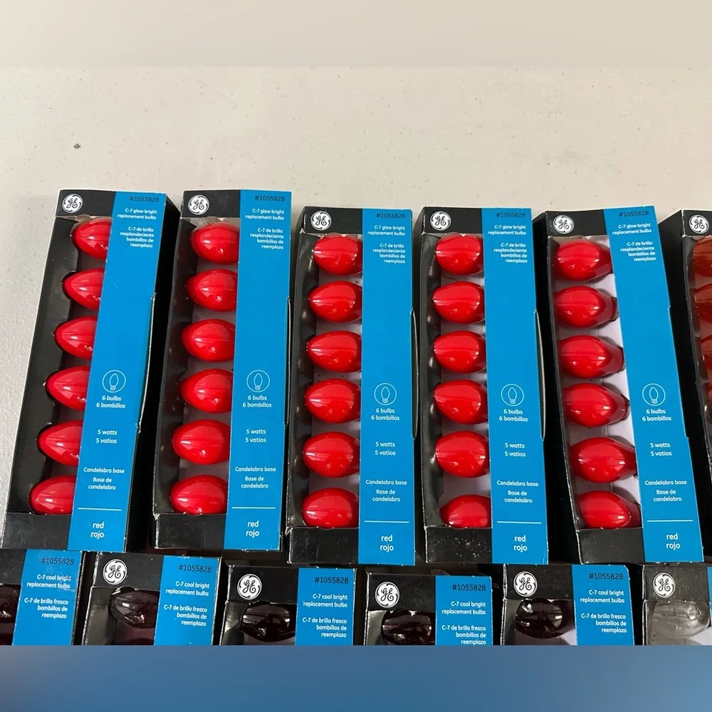 Lot of 78 GE C-7 Replacement Holiday Light Bulbs - Candelabra Base